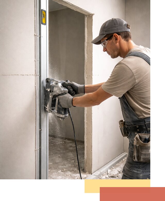 Устройство дверного проема в перегородке в Северодвинске