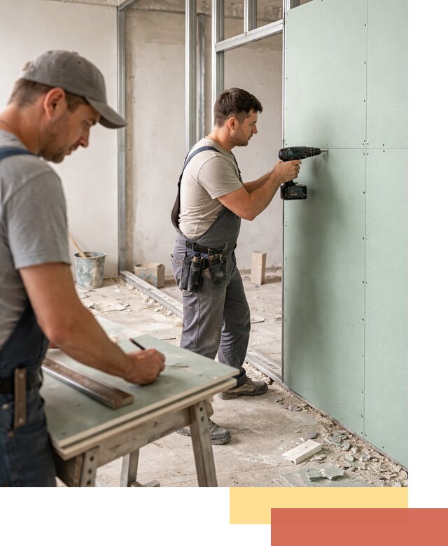 Перегородки из влагостойкого гипсокартона под ключ в Северодвинске