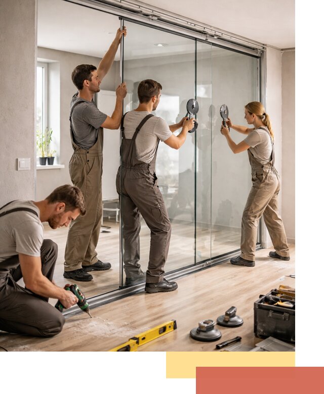 Изготовление стеклянных перегородок на заказ в Северодвинске