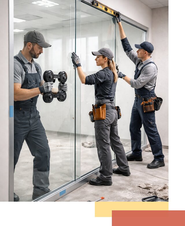 Профессиональный монтаж стеклянных перегородок в Северодвинске