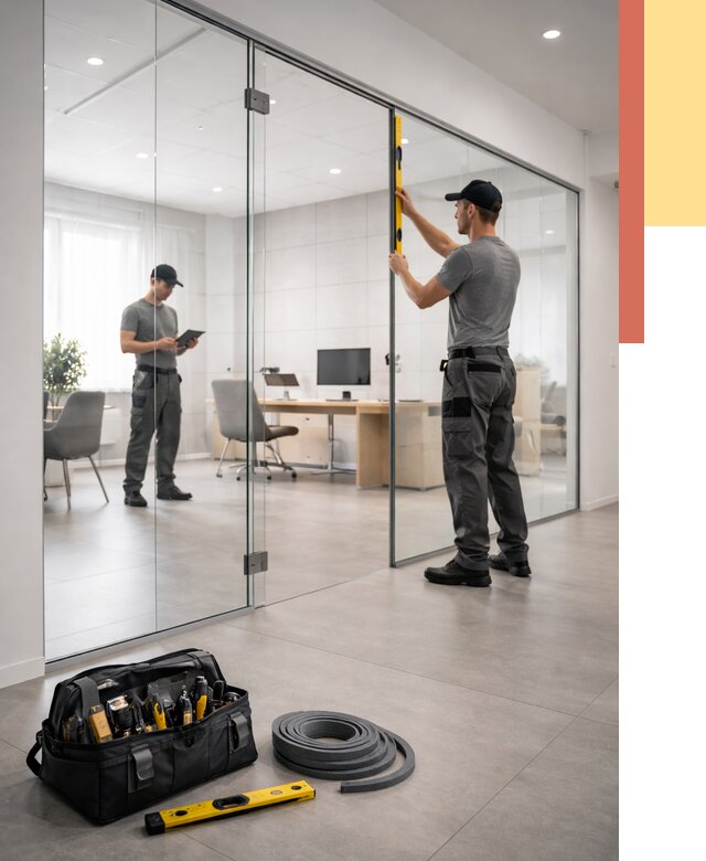 Цельностеклянные перегородки под ключ в Северодвинске от 9615 руб. — монтаж и цены | ОТДЕЛОЧНИК-Свр