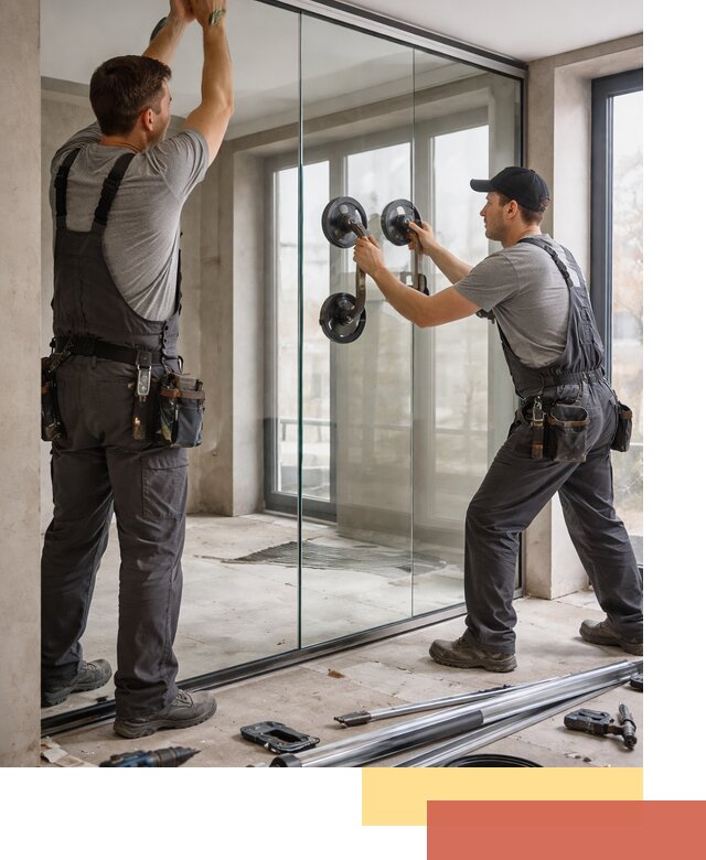 Цельностеклянные перегородки под ключ в Северодвинске