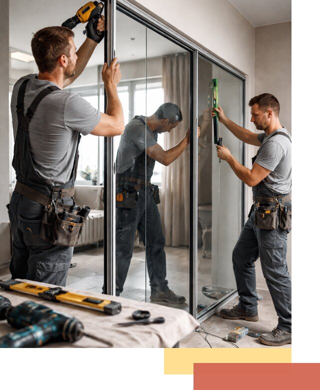 Каркасные стеклянные перегородки под ключ в Северодвинске