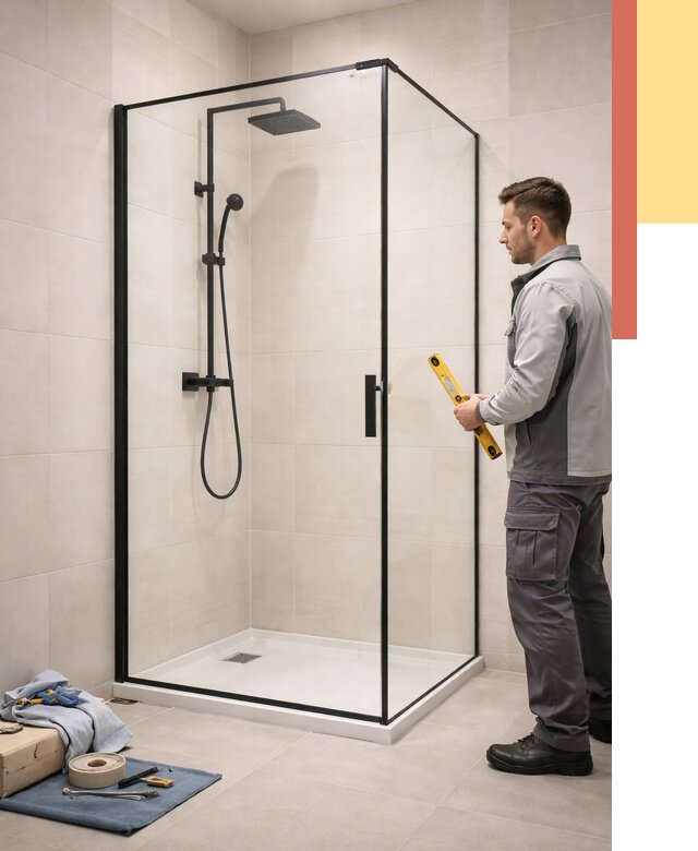 Стеклянные перегородки для душа в Северодвинске от 12651 руб. | Монтаж под ключ — ОТДЕЛОЧНИК-Свр