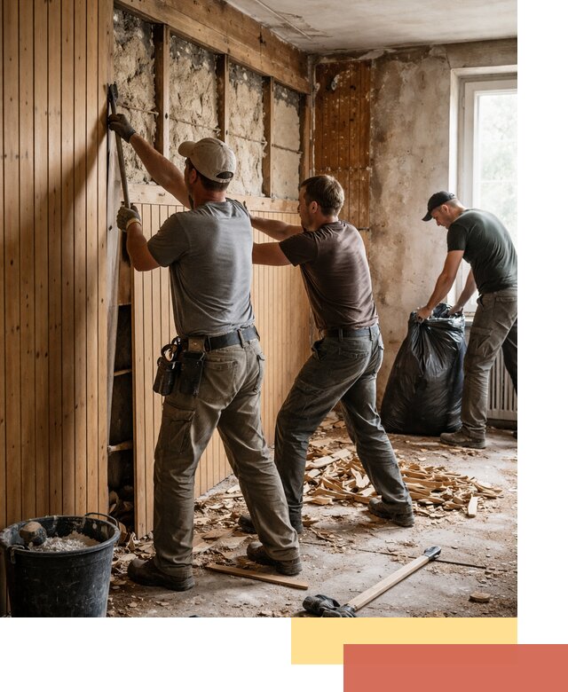 Демонтаж вагонки и вывоз материалов в Северодвинске