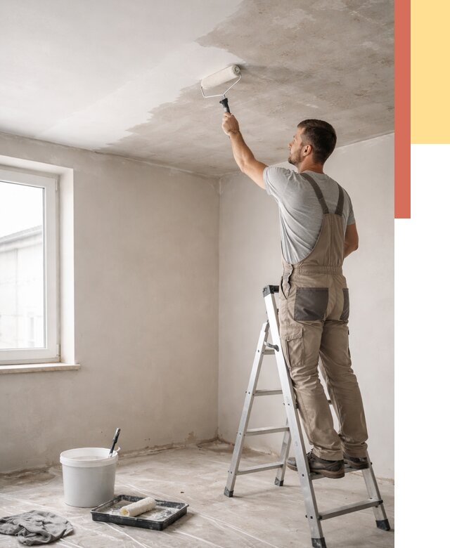 Грунтовка потолка в Северодвинске от 2530 руб. — быстро и недорого | ОТДЕЛОЧНИК-Свр