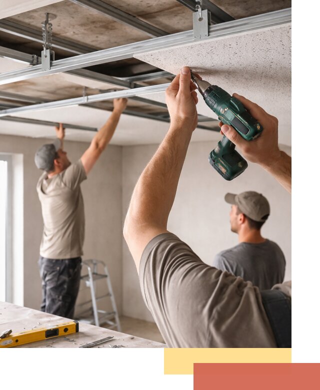 Монтаж акустического потолка в Северодвинске под ключ