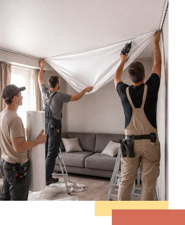 Монтаж сатинового натяжного потолка в Северодвинске качественно и быстро