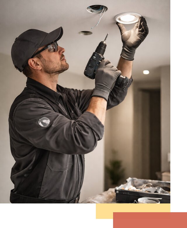 Установка точечных светильников в натяжной потолок в Северодвинске