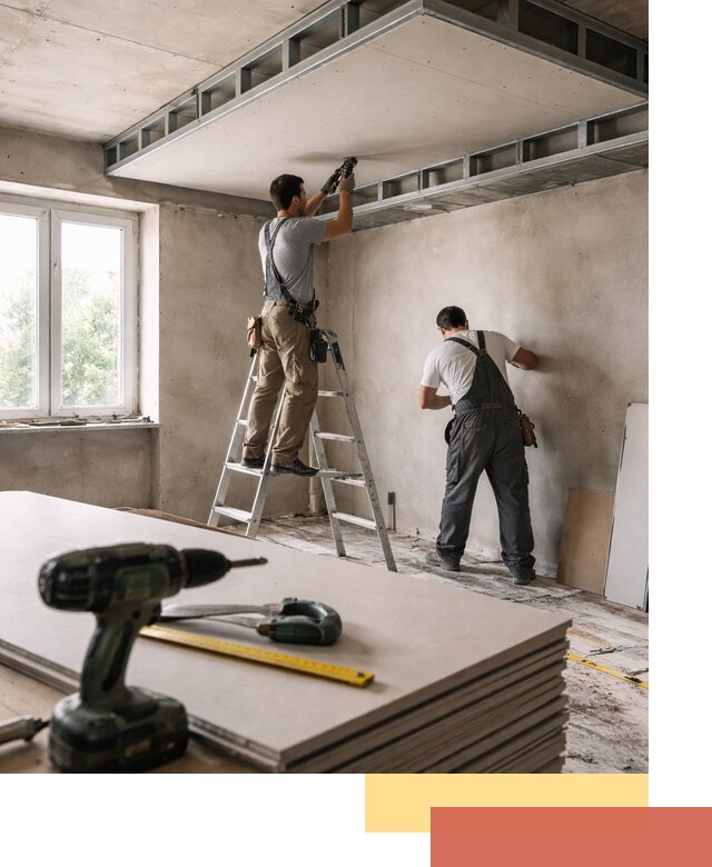 Двухуровневый потолок из гипсокартона в Северодвинске