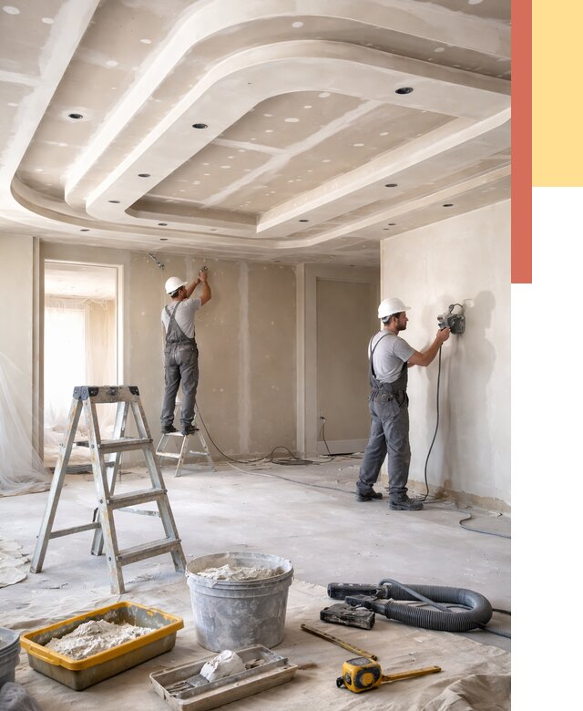 Многоуровневый потолок из гипсокартона в Северодвинске от 759 руб. под ключ | ОТДЕЛОЧНИК-Свр