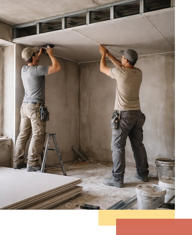 Короб из гипсокартона на потолке под ключ в Северодвинске