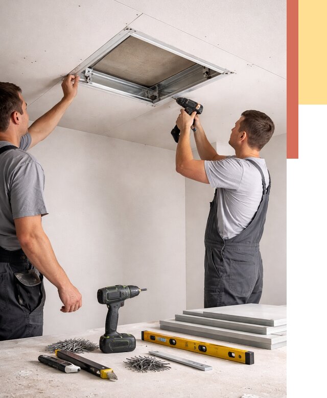 Установка люка в потолок ГКЛ в Северодвинске от 2530 руб. под ключ | ОТДЕЛОЧНИК-Свр