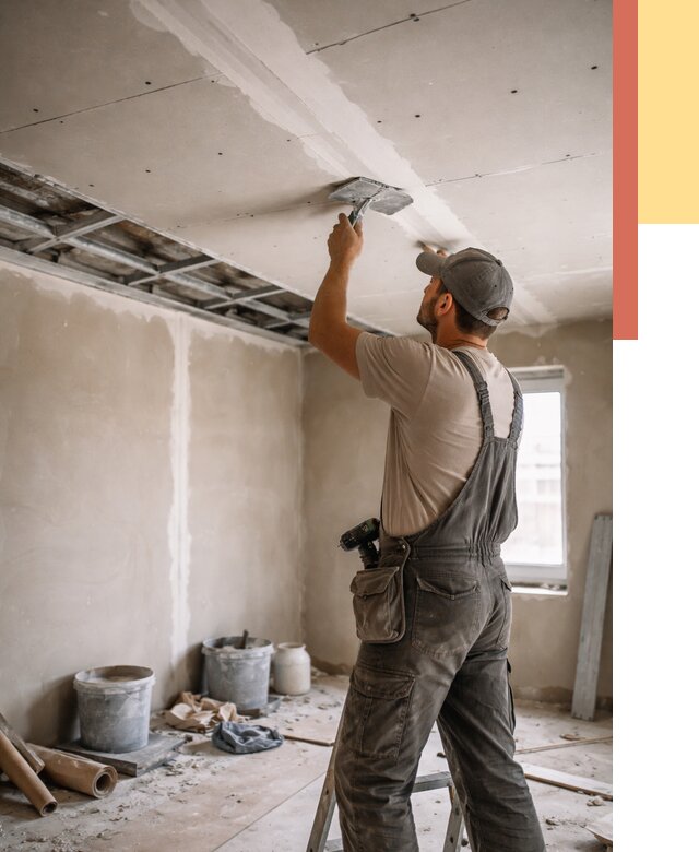 Ремонт потолка из гипсокартона в Северодвинске от 658 руб./м² — быстро и недорого | ОТДЕЛОЧНИК-Свр