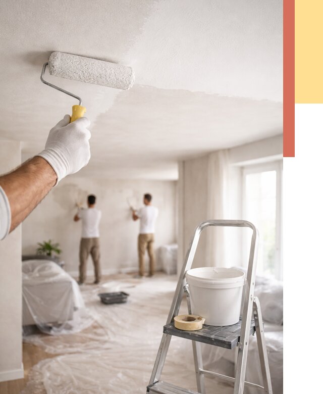 Покраска потолка акриловой краской в Северодвинске от 2530 руб. | ОТДЕЛОЧНИК-Свр