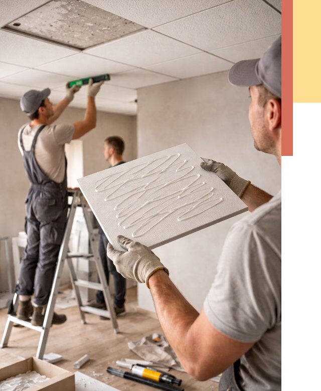 Монтаж потолочной плитки в Северодвинске от 4554 руб. — быстро и недорого | ОТДЕЛОЧНИК-Свр