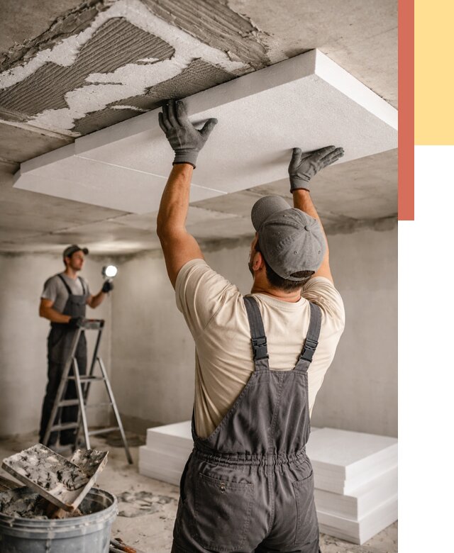 Утепление потолка пенопластом в Северодвинске от 4554 руб/м2 — недорого и быстро | ОТДЕЛОЧНИК-Свр